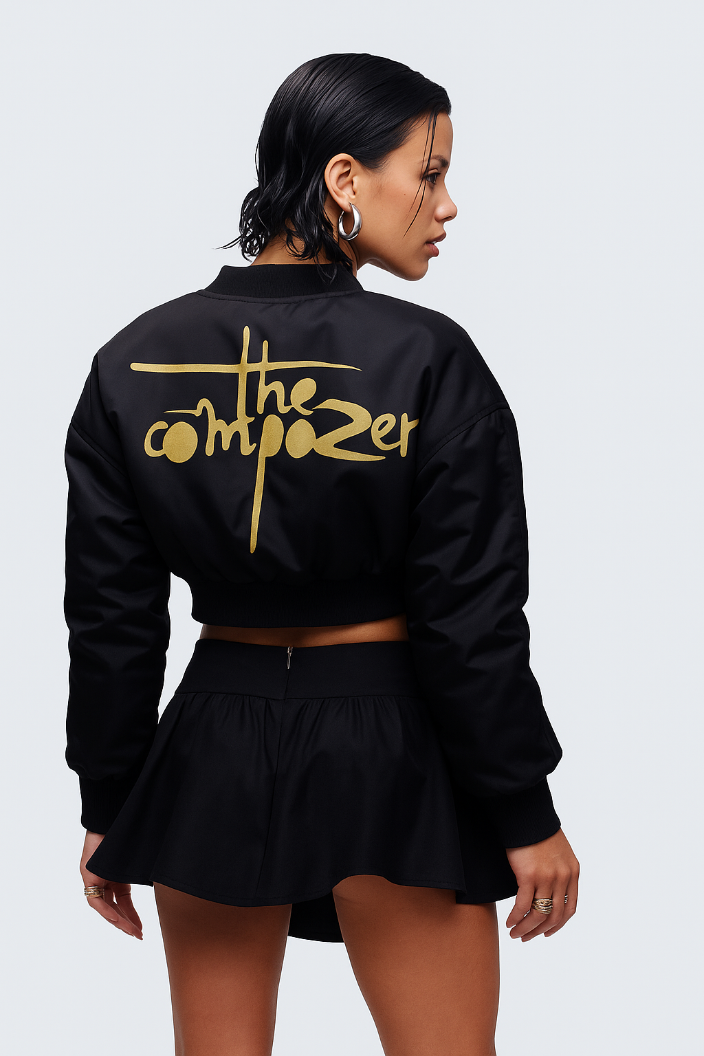 THE COMPOZERS™ CROPPED BOMBER JACKET